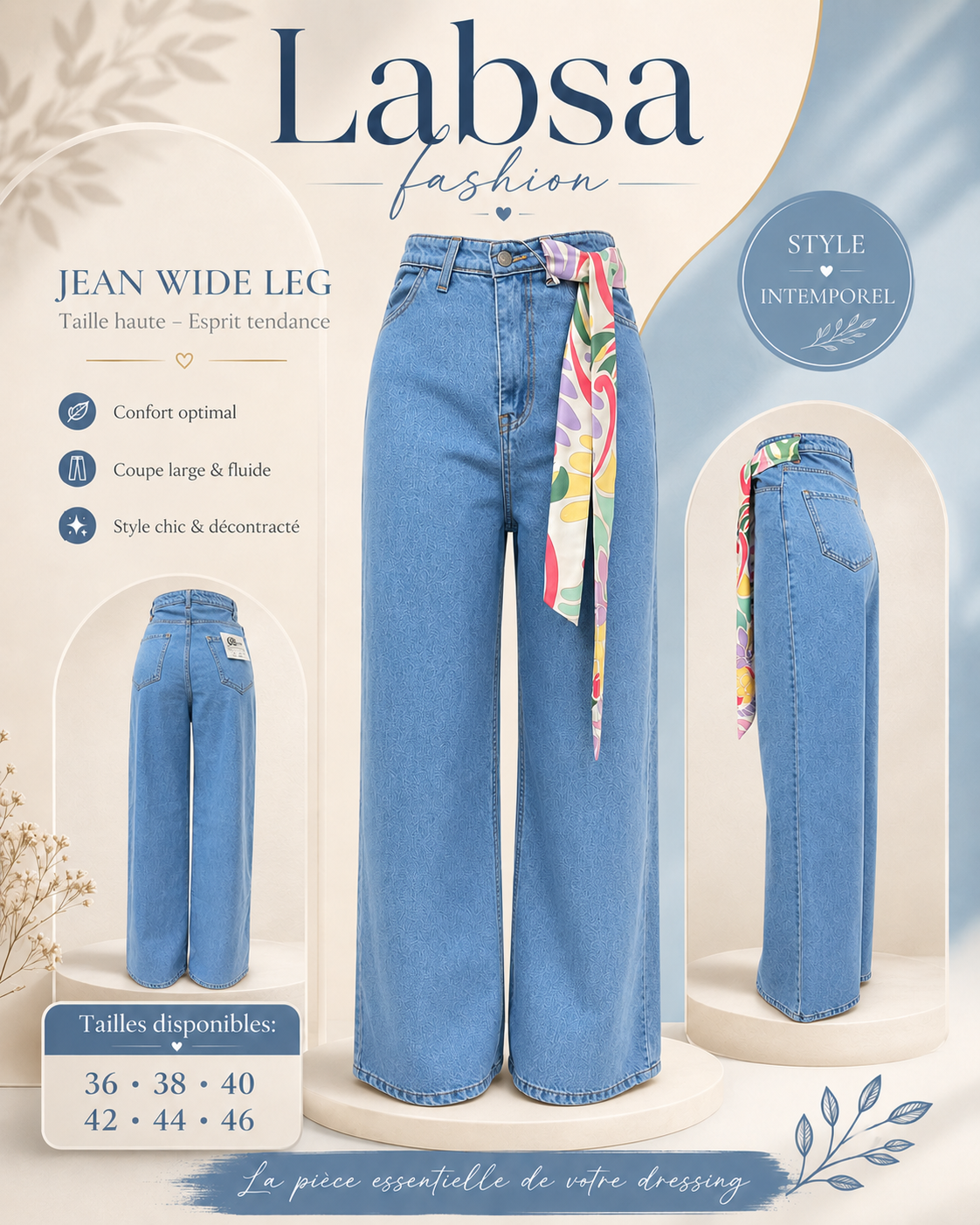 Pantalon Wide Leg
