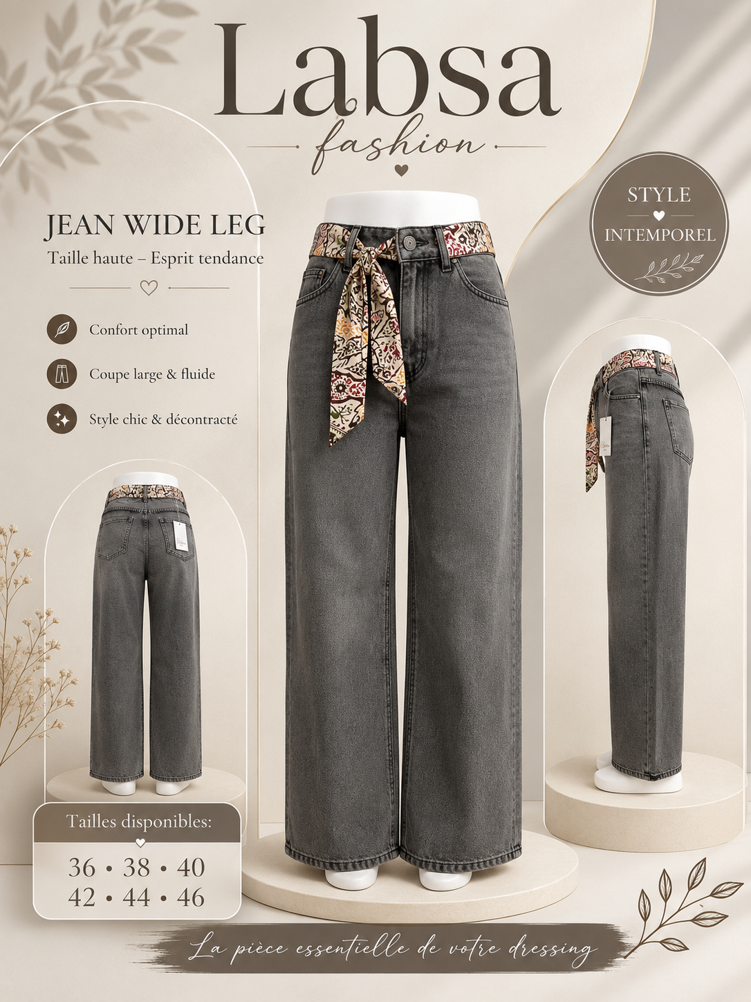 Pantalon Wide Leg